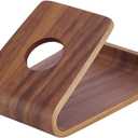 Walnut Wood Cell Phone Holder 2.95 Inch Smartphone Stand Desk Phone Mount Cellphone Cradle Handcrafted Wooden Cellphone Rest for Mobile Phones Tablet Placement (10cm)
