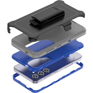 Compatible with Samsung Galaxy S25/S24 Plus Case, with Belt Clip Holster Heavy Duty Rugged Shockproof Full Body Protection Kickstand Cover for Samsung Galaxy S25/S24 Plus Phone 