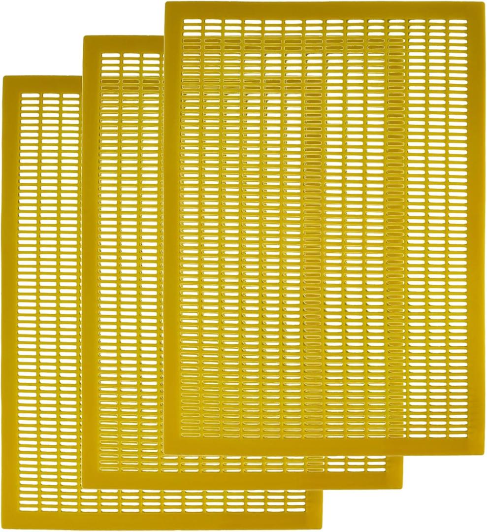 3 Pack - 8 Frame Plastic Beekeeping Queen Excluder to Keep Queen Separate from Honey Boxes in a Bee Hive