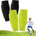2 Pairs Soccer Shin Guards, Shin Guards Soccer Kids Youth Adult Calf Compression Sleeve with Honeycomb Pads Lightweight Calf Protective Gear for Football & Baseball Boxing MTB for Boys, Girls, M