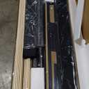 Queen Size Bed Frame with Upholstered Wingback Headboard, Easy Assemnly Platform Bed, Wooden Slat Support No Box Spring Needed, Black Velvet