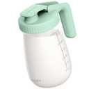Momcozy Breast Milk Pitcher, Resistant to Heat and Cold Abrupt Temp Swings, No Leak Glass Breast Milk Fridge Storage Container with Wide Mouth, Fast Baby Formula Maker, Green