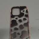 Rosarnnah for iPhone 17 Case Cute - Compatible with Magsafe - Durable Shockproof 6.6 ft Drop Impact Phone Case - Funny Milk Cow Print Design (6.3") Glitter Pink