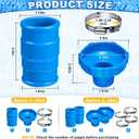 2 Set Pool Vacuum Hose Adapter Kit Compatible with Intex Adapter B,Pool Skimmer Hose Connector Replacement Hoses Adapter with Clamp for Above Ground Swimming Pool Vacuum Surface Skimmer Small Strainer