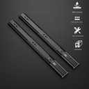 Ravinte 18 Inch Soft Close Drawer Slides 1 Pairs 2 Pack Black Full Extension Ball Bearing Drawer Glide Side Mount