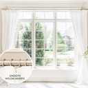 BlastHome Luxury Curtain Rings Premium Metal with Quiet, Smooth, Removable Nylon Inserts Pinhooks and Clips Included 1 1/2" Inside Diameter 18 Rings for Two Standard Curtains Brushed Nickel