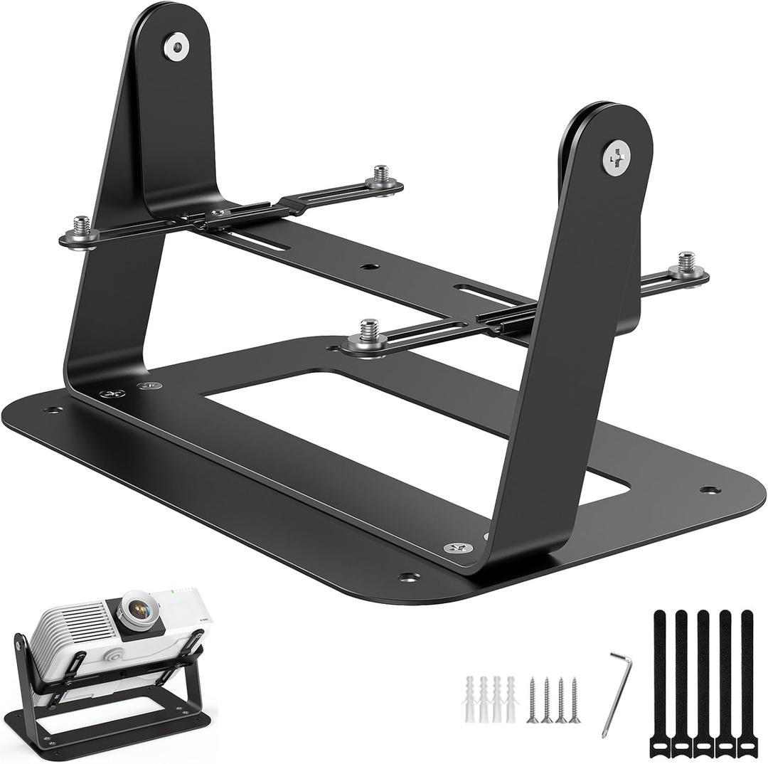 Desktop Foldable Stand, Universal Projector Ceiling Mount with Adjustable Plate Arms, Wall Mount with Cable Ties for Home and Office Projector (Black) Desktop Foldable Stand, Universal Projector Ceiling Mount with Adjustable Plate Arms, Wall Mount with Cable Ties for Home and Office Projector (Black)