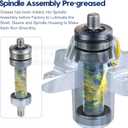 3 Pack Greased 918-04126 Spindle Assembly with 756-04129 Idler Pulley Replaces 618-04125A 618-04126A 918-04125A 918-04125B 918-04125C for Cub Cadet RZT50 ZT50 LT1050 MTD 17 Z Series Tractors