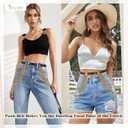 JASGOOD Punk Waist Chain Belt Black Leather Layered Belly Body Waist Chains Nightclub Rave Body Chain Belt for Women Girls (Black)