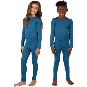 32 Degrees Heat Kids Lightweight Thermal Set  Warm Base Layer Top & Bottom for Cold Weather (X-Small, French Teal)
