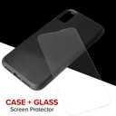 2 x Case-Mate - iPhone XS Case + Glass Screen Protector Bundle - TOUGH - iPhone 5.8 - Matte Black