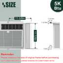 Flehomo Window Air Conditioner Side Panels with Frame, Adjustable Insulation AC Side Panel for 5,000 BTU Window AC Unit, Frame Included, PCS 1