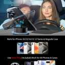 360 Rotatable Vacuum Magnetic Phone Holder for Car, One-Hand Operation Suction Phone Mount, Strong Magnetic Car Phone Stand for iPhone, All Smartphones (Gym/Airplane/Gym/Desktop/Any Surface) (Black)