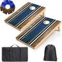 Cornhole Boards Set - Regulation Size 4x2/3x2ft Solid Wood Corn Hole Game Set with 8 Bean Bags and 2 Cornhole Boards - Perfect for Outdoor Game