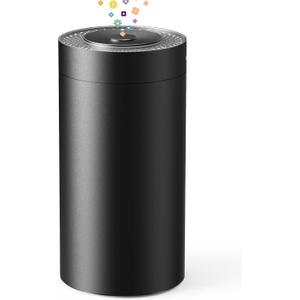 Waterless Essential Oil Diffuser, Car Diffsuer, Battery Powered Nebulizer with 3 Mist & Timer Modes, 20 mL Oil Capacity, Mini Scent Air Machine for Home, Office, Bedroom & Car, Black