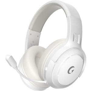 AOC Wireless Gaming Headset for PS5, PS4,PC, 2.4GHz Gaming Headphones | Bluetooth 5.3, 360 Noise Cancelling Mic, 20ms Low-Latency, 50+Hr Battery, 53mm Speaker, 3D Surround Sound, Type-C- White