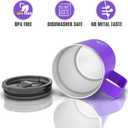 yoelike 14oz Travel Mug with Handle and Lid, Stainless Steel, Dishwasher Safe, Powder Coated, Vacuum Insulated Coffee Mug, Camping Mug, Keep Hot/Cold Longer Coffee Tumbler Cup Purple (15 Ounces)