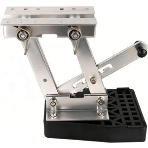 2 Stroke Marine Outboard Motor Support, 7.5HP-20HP Outboard Motor Bracket for Boat, Heavy Duty Aluminum Boat Engine Motor Kicker with Plastic Mounting Plate, Max Load 20HP