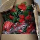 KHOYIME 9 Pack 72 FT Artificial Flower Garland, Fake Red Roses Vines Silk Flowers Faux Plastic Outdoor Hanging Floral Ivy Garland Decoration for Wedding Arch Bedroom Home Wall Backdrop Room Decor