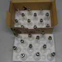 Brightown 24-Pack Edison Replacement Light Bulbs,7W E17 Screw Base ST40 Replacement Clear Glass Light Bulbs for Outdoor Patio ST40 String Lights, Warm White
