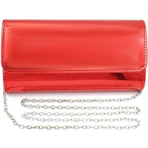 Silver Metallic Purse Flap Dazzling Small Clutch Bag Evening Bag With Detachable Chain