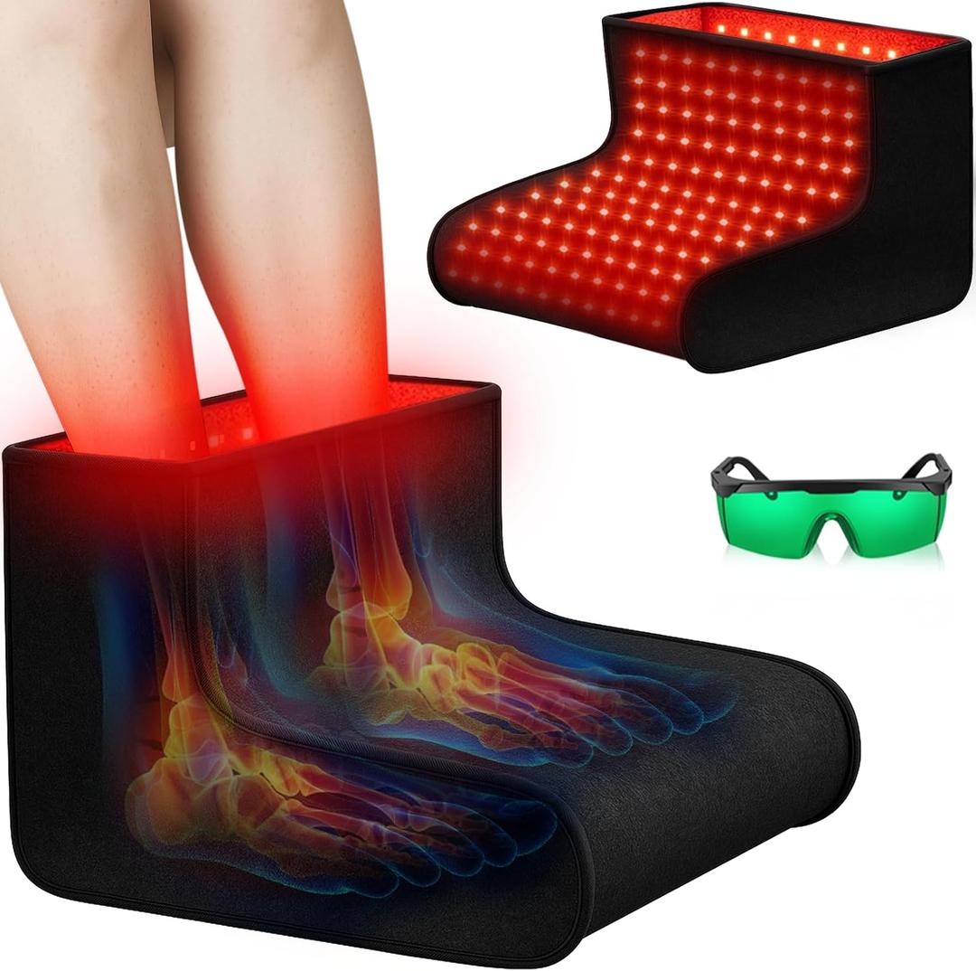 Red Light Therapy for Feet, 48W 320 LED Red & Infrared Light Device with 660nm Redlight & 850nm Infrared Light Wavelengths for Feet Foot Ankle Pain FSA Eligible
