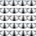 Pinkunn 20 Pcs Stainless Steel Mixing Bowls, Nesting Metal Salad Prep Bowls Bulk Reusable Baking Food Container Large Medium Small for Kitchen Hotel Restaurant Cooking, Silver (8.66 x 3 Inch)