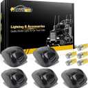 Partsam 5X Smoke Cab Marker Top Roof Light + 5X Amber T10 LED Lights Assembly Compatible with E150 E250 E350 E450 F150 F250 F350 F450 F550 Super Duty with Stock Cab Light 1999-2016