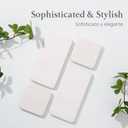 4PCS Quick-Drying Soap Tray for Bathroom Counter, Diatomaceous Earth Stone Drying Tray with Fast Absorption, Multi-Purpose Water Absorbing Stone for Kitchen & Bathroom, White