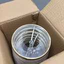 Set of 6 India Gold Crystal Lamp Shades - Mini Bell Chandelier Replacement Set, 4.3" X 5.9" X 5.5", Clip On Covers for Ceiling Lights, Candelabras, Table Lamp Replacement, Champagne Organza