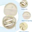 Headphone Headset Case for JLab JBuds Lux ANC/JLab Go Lux ANC/Beats/JBL/TOZO/BERIBES/Picun/KVIDIO Wireless Noise Cancelling Over-Ear Foldable Headphones (Cream)