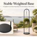 63'' Freestanding Wind Chime Stand with Weighted Base, Metal Arch Hanging Stand for Patio, Porch, Garden & Indoor Use, Decorative Holder for Wind Chimes, Bird Feeders, Hanging Plants, Lanterns