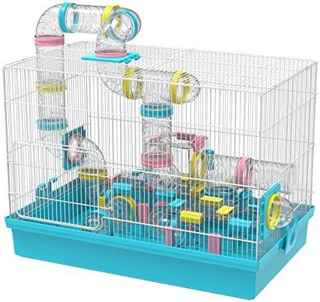 Super Large Hamster DIY 20x12''x15'' Cage Habitat with Complete Tunnel Module (Blue)