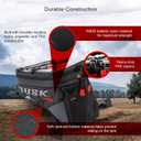 TUSK Olympus Tank Bag Large 8L Motorcycle Luggage, Black/Grey, Waterproof Zippers, Phone Map Pocket, Fits ADV, Dual Sport, Touring, and Dirt Bikes