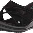 Skechers Cali Women's Rumblers - Young At Heart Wedge Sandal, Black, 8 M US