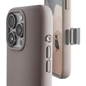 TineeOwl for iPhone 16 Pro Magnetic Case, [Covered Camera Control Button], Compatible with MagSafe, TPU, Minimalist, Slim/Thin, Grippy - Dune Series (Stone, iPhone 16 Pro)