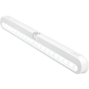 BLS T01L LED Closet Light, Super Bright 20 LED Under Cabinet Lighting Battery Powered/DC Input Wireless Motion Sensing Light, Auto On Off Switch, Motion Sensor & Light Sensor, Light Beam Adjustable (White)