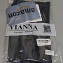 YIANNA Waist Trainer for Women Latex Underbust Waist Corsets Cincher Hourglass Body Shaper 4 Hooks (Small, Black Long Torso)