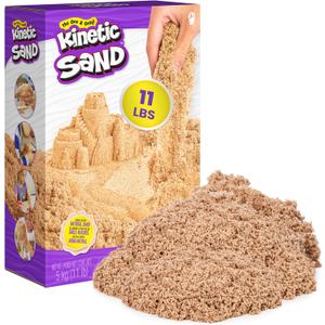 Kinetic Sand, 11lb (5kg) Natural Brown Play Sand for Arts and Crafts, Sandbox, Moldable Sensory Toys for Ages 3 and up