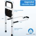 Panta Bed Rails for Elderly Adults Safety, Adjustable Bed Assist Rails for Seniors,Black
