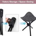 2 PCS Plant Risers for Inside Pots, Folding Tripod Planter Lift Inserts, Black Planter Fillers for Large Pots, Camping Chairs, 9" x 9" x 11"
