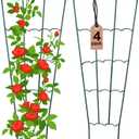 HiGift 4 Pack 24'' Plant Trellis for Climbing Plants Indoor, Outdoor Metal Garden Trellis for Climbing Plants, Metal Plant Stakes Plant Trellis for Houseplant Vine Ivy Flowers