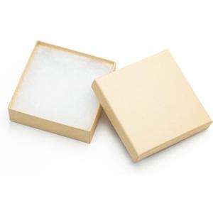 Magicool 96 Pack 3.5x3.5x1 Inch Cardboard Jewelry Boxes,Used for Necklaces,Bracelets,Earrings,Jewelry,Small Gift Packaging,Jewelry Gift Boxes with Lids and Filled with Cotton(Brown)