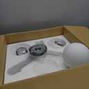 Semi Flush Mount Ceiling Light Fixture 3-Light Black Modern Gold Chandelier with Globe Milky Frosted Glass Shade E12 Sputnik Ceiling Light for Kitchen, Hallway Light Fixtures Ceiling