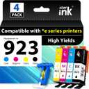 Starink 923 Ink Cartridges Combo Pack Without Chip Replacement for HP 923 Ink Cartridges Work for HP OfficeJet Pro 8130e 8135e 8138e 8139e 8122e 8130 8120 8122 8134 8135 Printer