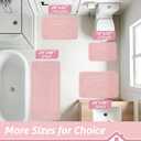 BEQHAUSE Bathroom Rugs Nonslip Bath Mat Soft & Absorbent Shaggy Bathroom Mats for Bathrooms Machine Washable Bath Rug for Shower Sink and Bathtub, Pink, 20"x32"