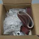 Mini Belt Sander, Electric Small Sander Knife Making Supplies, 7 Adjustable Speed Electric Knife Sharpener, Power Belt Grinder for Woodworking, Metal Working DIY (Sanding Belts x 30)