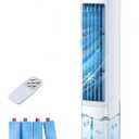Evaporative Air Cooler, 3-in-1 Portable Air Conditioners for Room, 4 Modes 3 Speeds, Fast Cooling Portable AC Unit/24H Timer, Remote Oscillating Tower Fan, Quiet Swamp Cooler for Bedroom Office