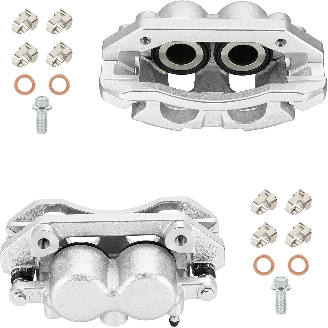 Front Disc Brake Caliper Assembly with Bracket fit for 2007-2009 Chrysler Aspen, 2007-2009 Dodge Durango, 2009-2011 Dakota, 2009-2023 Ram 1500, Front Right/Left Caliper set with 2PC, 18-B5054 18-B5055