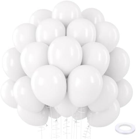 110 Pack White Balloons 12 Inch, White Latex Party Balloons for Birthday Party Graduation Engagement Anniversary Baby Showers Wedding Decorations New Year Decorations 110 Pack White Balloons 12 Inch, White Latex Party Balloons for Birthday Party Graduation Engagement Anniversary Baby Showers Wedding Decorations New Year Decorations